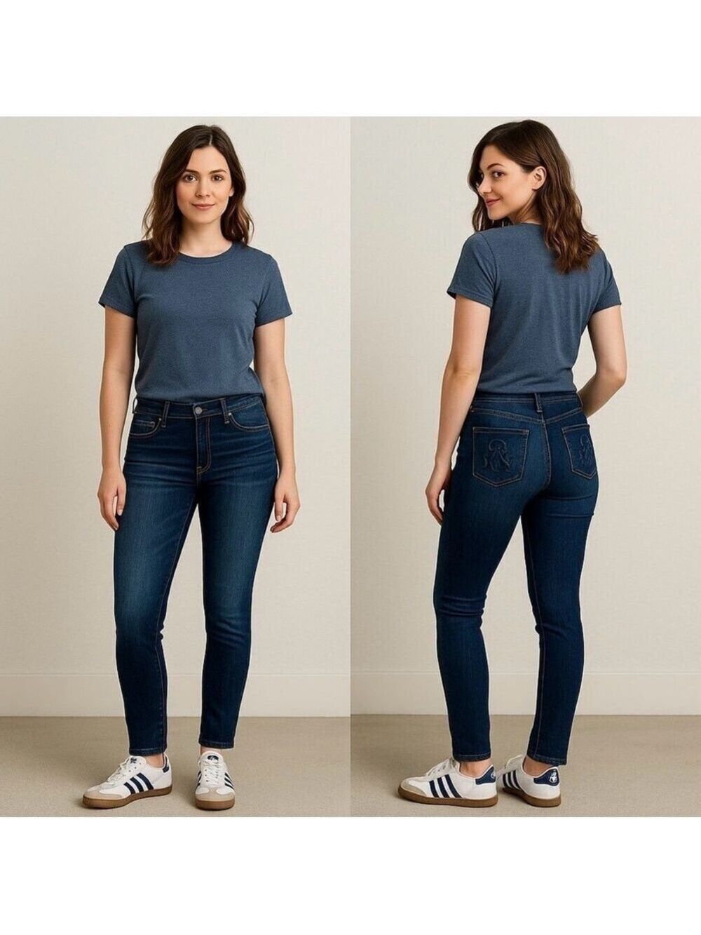 🎸🔥 ROCK & REPUBLIC Berlin Skinny Jeans | Low Rise | Size 0 - Picture 14 of 14